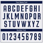 Custom Team Name Number White Navy Baseball Jersey - Personalized Authentic Jersey Personalized White Navy Authentic Baseball
