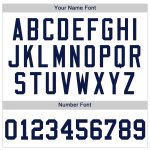 Personalized Authentic Baseball Jersey in White and Navy - Custom Team Apparel Personalized White Navy Authentic Baseball