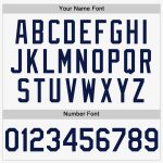 Personalized Authentic Baseball Jersey in White and Navy, Sleeveless Design Personalized White Navy Authentic Sleeveless