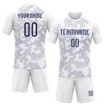 Custom Name Number Volleyball Jersey Personalized White Navy Curve Lines Uniform Personalized White Navy Curve Lines Sublimation