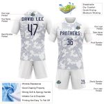 Custom Name Number Volleyball Jersey Personalized White Navy Curve Lines Uniform Personalized White Navy Curve Lines Sublimation