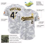Personalized Navy Gold 3D Pattern Baseball Jersey with Custom Name and Number - Authentic Team Apparel Personalized White