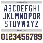 Custom Personalized Baseball Jersey Shirt - White Navy Gold Rib-Knit, Authentic Throwback, Custom Name & Number Personalized