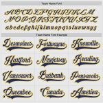 Custom Name Number Hockey Jersey - Personalized White Navy-Gold Team Jersey Personalized White Navy-Gold Hockey Jersey Team
