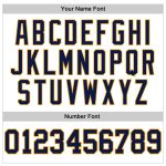 Custom Team Performance T-Shirt with Personalized Name and Number - White Navy-Gold Long Sleeve Shirt Personalized White