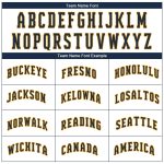 Custom Name and Number Performance T-Shirt for Team - Personalized White Navy-Gold Design Personalized White Navy-Gold Performance