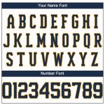 Custom Name and Number Performance T-Shirt for Team - Personalized White Navy-Gold Design Personalized White Navy-Gold Performance