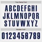Personalized Authentic Baseball Jersey in White Navy-Gray for Men and Women Personalized White Navy-Gray Authentic Baseball