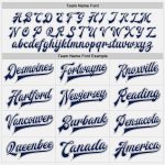 Custom Team Name Number Bomber Jacket Navy Gray Varsity Letterman Full-Snap Personalized Two-Tone Clothing Personalized White