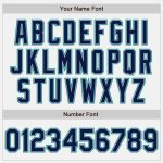 Custom Name and Number Authentic Baseball Jersey in White Navy Gray-Teal - Personalized Team Apparel Personalized White Navy