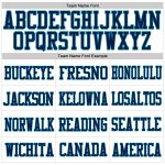 Custom Authentic Football Jersey with Personalized Name and Number - White Navy Gray Teal Mesh Personalized White Navy Gray-Teal