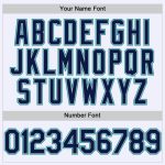 Custom Name and Number Baseball Jersey - Personalized White Navy Gray-Teal Mesh Authentic Throwback Personalized White Navy