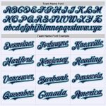 Custom Name and Number Baseball Jersey - Personalized White Navy Gray-Teal Mesh Authentic Throwback Personalized White Navy