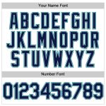 Custom Team Golf Polo Shirt Personalized White Navy Gray Teal Performance with Name and Number Personalized White Navy Gray-Teal