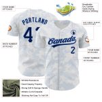Personalized 3D Pattern Baseball Jersey - Custom Name & Number in White Navy-Light Blue Design Personalized White Navy-Light