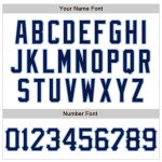 Personalized 3D Pattern Baseball Jersey - Custom Name & Number in White Navy-Light Blue Design Personalized White Navy-Light