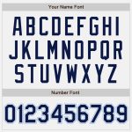 Custom Name and Number Personalized Baseball Jersey in White Navy-Light Blue - Authentic Team Jersey Personalized White Navy-Light