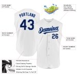 Personalized Authentic Baseball Jersey - White Navy Light Blue Sleeveless Personalized White Navy-Light Blue Authentic Sleeveless