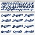 Custom Name Number Baseball Jersey - Personalized Authentic Sleeveless in White Navy-Light Blue Personalized White Navy-Light