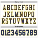 Personalized Authentic Throwback Football Jersey with Custom Name & Number - White Navy-Light Blue Mesh Personalized White