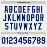 Personalized Navy Light Blue Pinstripe Baseball Jersey with Custom Name and Number - Authentic Team Gear Personalized White