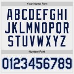 Custom Team Softball Jersey Personalized Name & Number Unisex Two-Button in White/Navy-Light Blue Personalized White Navy-Light