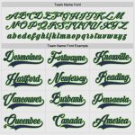 Customizable Hockey Jersey - Personalized Navy-Neon Green with Team Name & Number, White Design Personalized White Navy-Neon