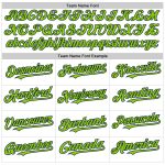 Personalized Custom Name and Number Baseball Jersey - White Navy Neon Green Authentic Team Wear Personalized White Navy-Neon