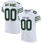 Personalized Neon Green Navy White Mesh Football Jersey Authentic Personalized White Navy-Neon Green Mesh Authentic Football