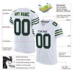 Personalized Neon Green Navy White Mesh Football Jersey Authentic Personalized White Navy-Neon Green Mesh Authentic Football