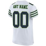 Personalized Neon Green Navy White Mesh Football Jersey Authentic Personalized White Navy-Neon Green Mesh Authentic Football