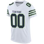 Personalized Neon Green Navy White Mesh Football Jersey Authentic Personalized White Navy-Neon Green Mesh Authentic Football