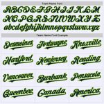 Custom Personalized Baseball Jersey - White Navy Neon Green Mesh Authentic Throwback with Name and Number Personalized White