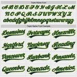 Custom Name and Number Unisex Softball Jersey - Personalized White Navy Neon Green Two-Button Design Personalized White Navy-Neon