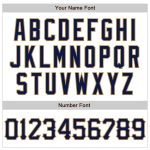 Custom Name and Number Baseball Jersey - Personalized 3D Pattern Design in White, Navy, and Old Gold - Authentic Team Apparel