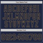 Custom Name and Number Baseball Jersey - Personalized White Navy Old Gold Authentic Split Fashion Team Jersey Personalized