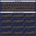 Custom Name and Number Baseball Jersey - Personalized White Navy Old Gold Authentic Split Fashion Team Jersey Personalized