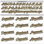 Custom Personalized Baseball Jersey with Name and Number - White Navy Old Gold Line Authentic Personalized White Navy-Old