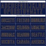 Custom Sublimation Soccer Jersey with Personalized Name and Number - White Navy Old Gold Split Fashion Uniform Personalized