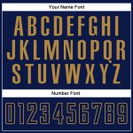 Custom Sublimation Soccer Jersey with Personalized Name and Number - White Navy Old Gold Split Fashion Uniform Personalized