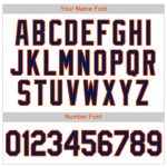 Personalized Authentic Baseball Jersey in White, Navy, and Orange Colors Personalized White Navy-Orange Authentic Baseball
