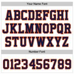 Custom Name Number Baseball Jersey - Personalized Authentic White Navy Orange Sleeveless Team Apparel Personalized White