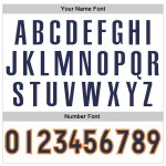 Custom Personalized Basketball Jersey with Name and Number - White Navy Orange Authentic Throwback Style Personalized White
