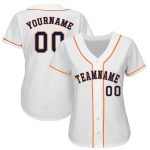 Custom Name and Number Personalized Navy-Orange Baseball Jersey for Team Personalized White Navy-Orange Baseball Jersey Team