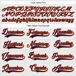Custom Name and Number Personalized Hockey Jersey - White Navy-Orange Lace Neck Team Jersey Personalized White Navy-Orange