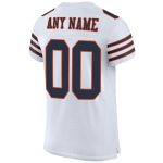 Personalized Authentic Football Jersey - White Navy-Orange Mesh Design Personalized White Navy-Orange Mesh Authentic Football