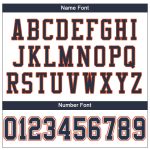 Custom Team Football Jersey - Personalized Mesh White Navy-Orange with Name and Number Personalized White Navy-Orange Mesh