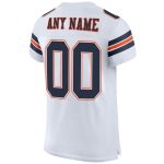 Custom Team Football Jersey - Personalized Mesh White Navy-Orange with Name and Number Personalized White Navy-Orange Mesh