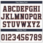 Custom Team Performance T-Shirt with Personalized Name and Number - White Navy Orange Personalized White Navy-Orange Performance