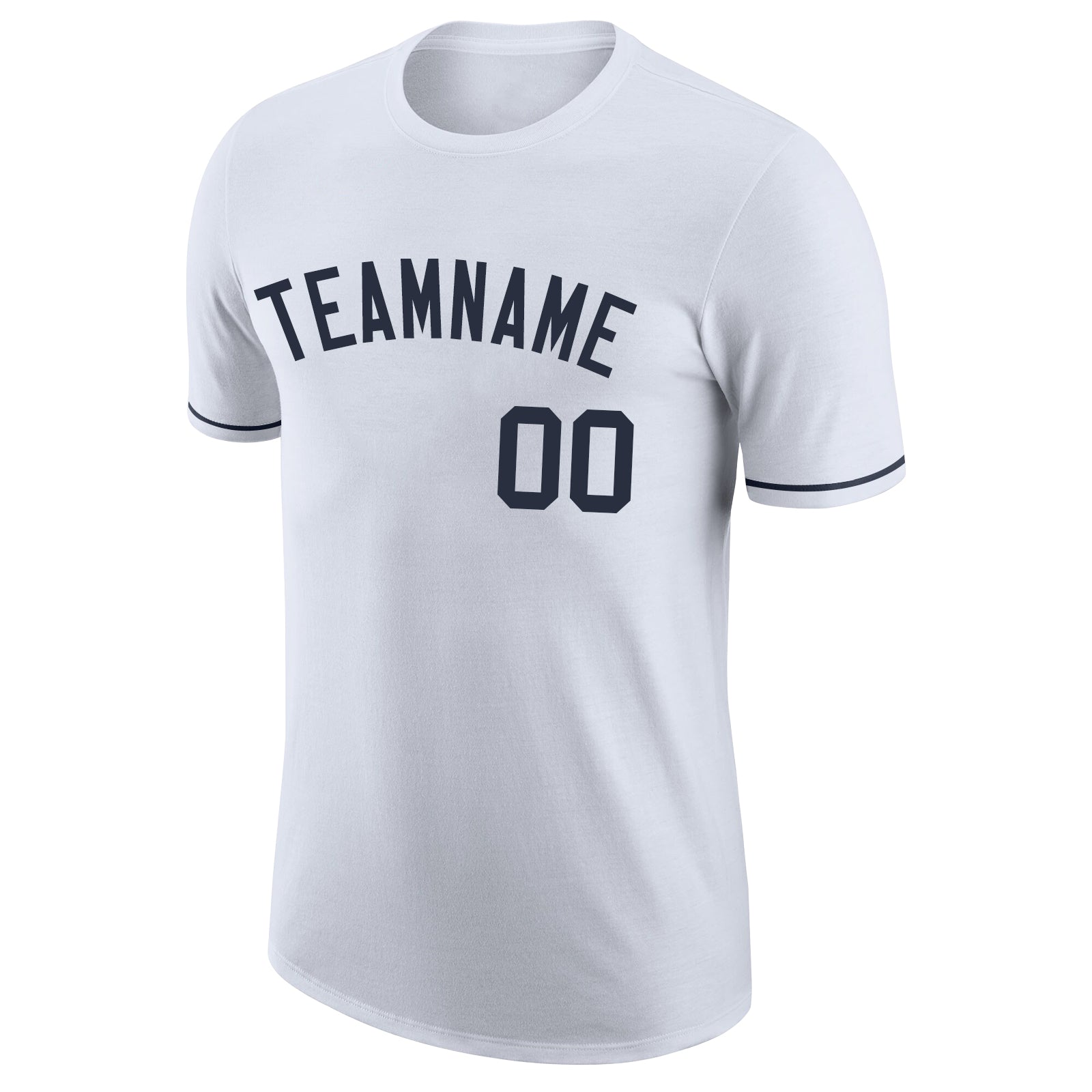 Personalized White Navy Performance T-Shirt Team Custom Name and Number Custom Team Name and Number Personalized Performance T-Shirt - White Navy Personalized White Navy Performance T-Shirt Team - Image 5